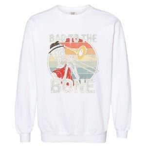 Trombone Bad To The Bone Retro Skeleton Marching Band Player Garment-Dyed Sweatshirt