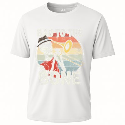 Trombone Bad To The Bone Retro Skeleton Marching Band Player Performance Shirt