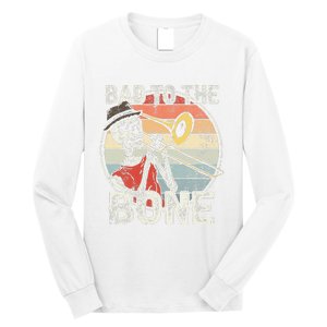 Trombone Bad To The Bone Retro Skeleton Marching Band Player Long Sleeve Shirt