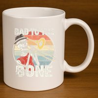 Trombone Bad To The Bone Retro Skeleton Marching Band Player 11oz C Handle Ceramic Mug
