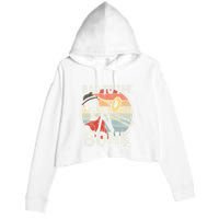 Trombone Bad To The Bone Retro Skeleton Marching Band Player Crop Fleece Hoodie