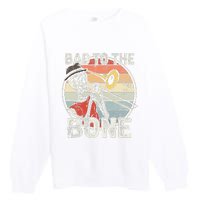 Trombone Bad To The Bone Retro Skeleton Marching Band Player Premium Crewneck Sweatshirt