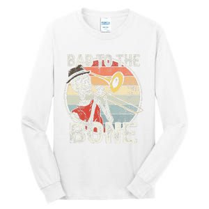 Trombone Bad To The Bone Retro Skeleton Marching Band Player Tall Long Sleeve T-Shirt