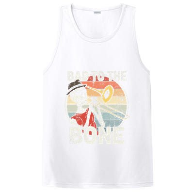 Trombone Bad To The Bone Retro Skeleton Marching Band Player PosiCharge Competitor Tank