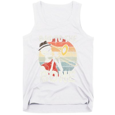 Trombone Bad To The Bone Retro Skeleton Marching Band Player Tank Top
