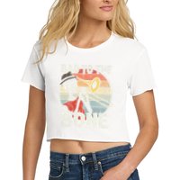 Trombone Bad To The Bone Retro Skeleton Marching Band Player Crop Top