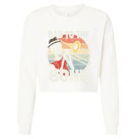 Trombone Bad To The Bone Retro Skeleton Marching Band Player Cropped Pullover Crew