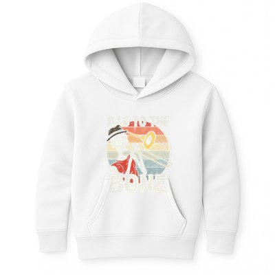 Trombone Bad To The Bone Retro Skeleton Marching Band Player Kids Hoodie