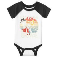 Trombone Bad To The Bone Retro Skeleton Marching Band Player Infant Baby Jersey Bodysuit