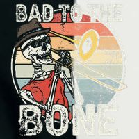 Trombone Bad To The Bone Retro Skeleton Marching Band Player Infant Baby Jersey Bodysuit