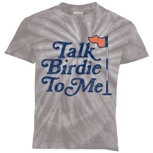 Talk Birdie To Me Funny Golfer Dad Fathers Day Golf Kids Tie-Dye T-Shirt