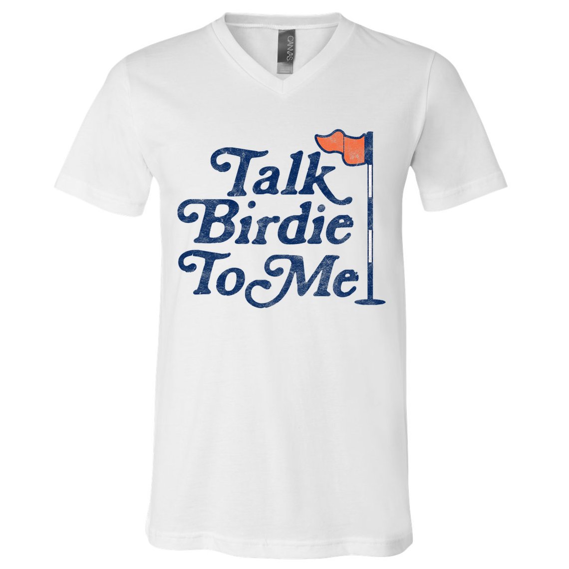 Talk Birdie To Me Funny Golfer Dad Fathers Day Golf V-Neck T-Shirt
