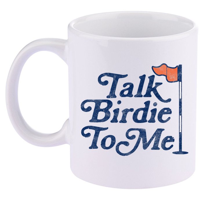 Talk Birdie To Me Funny Golfer Dad Fathers Day Golf 11oz C Handle Ceramic Mug
