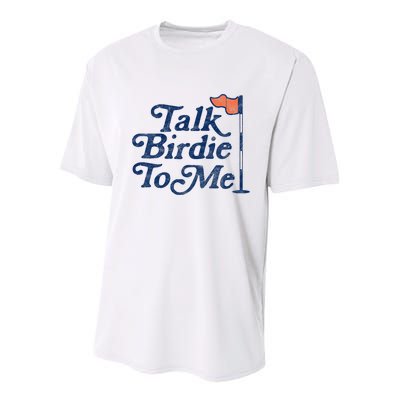 Talk Birdie To Me Funny Golfer Dad Fathers Day Golf Youth Performance Sprint T-Shirt