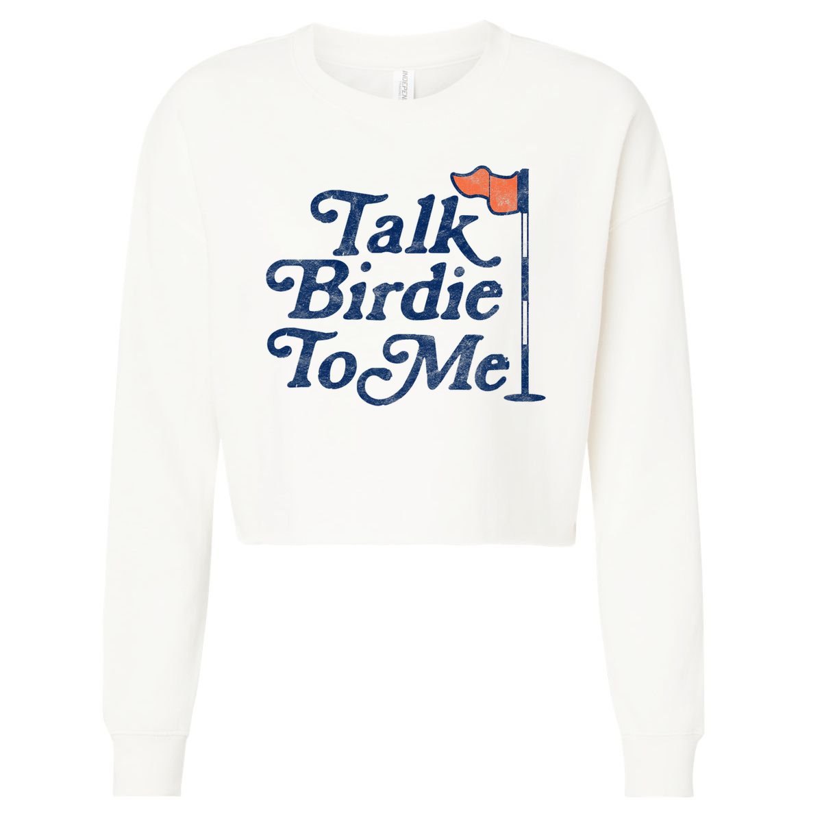 Talk Birdie To Me Funny Golfer Dad Fathers Day Golf Cropped Pullover Crew