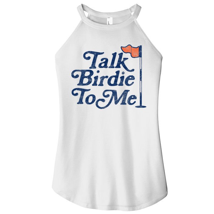 Talk Birdie To Me Funny Golfer Dad Fathers Day Golf Women's Perfect Tri Rocker Tank