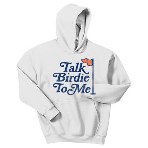 Talk Birdie To Me Funny Golfer Dad Fathers Day Golf Kids Hoodie