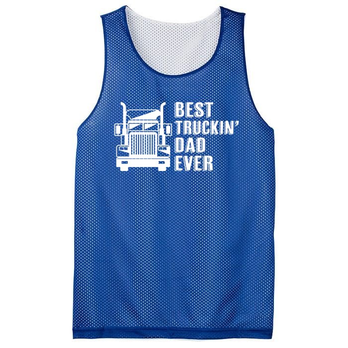 Trucker Best Trucking Dad Ever Gift Mesh Reversible Basketball Jersey Tank