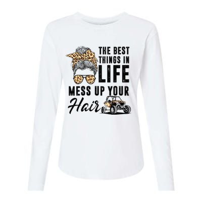 The Best Things In Life Mess Up Your Hair UTV SXS Womens Cotton Relaxed Long Sleeve T-Shirt