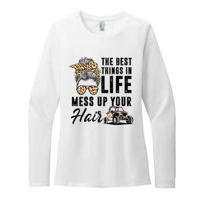 The Best Things In Life Mess Up Your Hair UTV SXS Womens CVC Long Sleeve Shirt