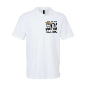 The Best Things In Life Mess Up Your Hair UTV SXS Softstyle Adult Sport Polo