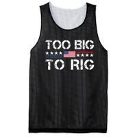 Too Big To Rig Trump 2024 Mesh Reversible Basketball Jersey Tank