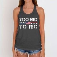 Too Big To Rig Trump 2024 Women's Knotted Racerback Tank