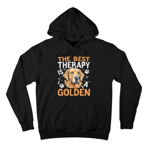 The Best Therapy Is A Golden Retriever Dog Lover Puppy Owner Hoodie