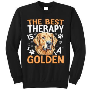 The Best Therapy Is A Golden Retriever Dog Lover Puppy Owner Sweatshirt