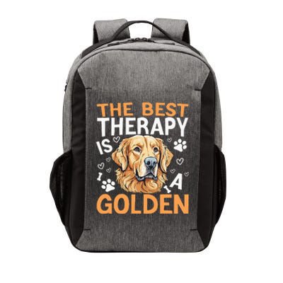 The Best Therapy Is A Golden Retriever Dog Lover Puppy Owner Vector Backpack