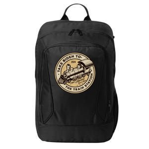 Take Biden To The Train Station MAGA Conservative City Backpack