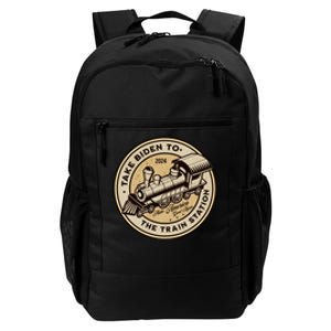 Take Biden To The Train Station MAGA Conservative Daily Commute Backpack