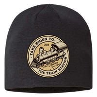 Take Biden To The Train Station MAGA Conservative Sustainable Beanie