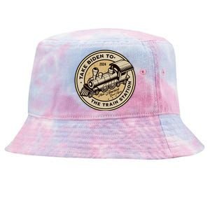 Take Biden To The Train Station MAGA Conservative Tie-Dyed Bucket Hat