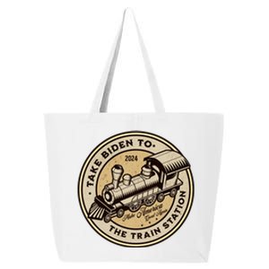 Take Biden To The Train Station MAGA Conservative 25L Jumbo Tote