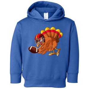 Turkey Bowl Touchdown Thanksgiving Football Player Gift Toddler Hoodie