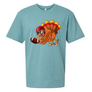 Turkey Bowl Touchdown Thanksgiving Football Player Gift Sueded Cloud Jersey T-Shirt