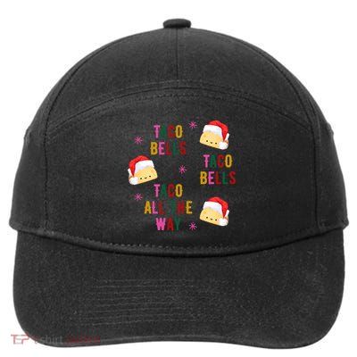 Taco Bells Taco All The Way Funny Christmas 7-Panel Snapback Hat
