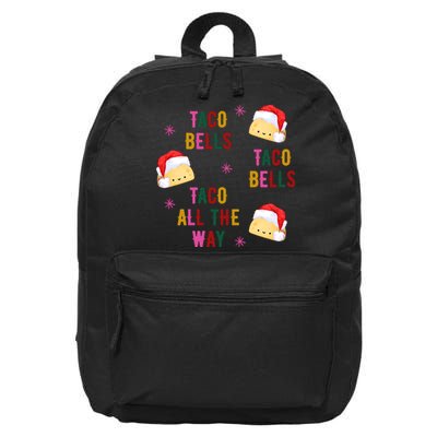 Taco Bells Taco All The Way Funny Christmas 16 in Basic Backpack