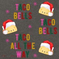 Taco Bells Taco All The Way Funny Christmas Cotton Canvas Backpack