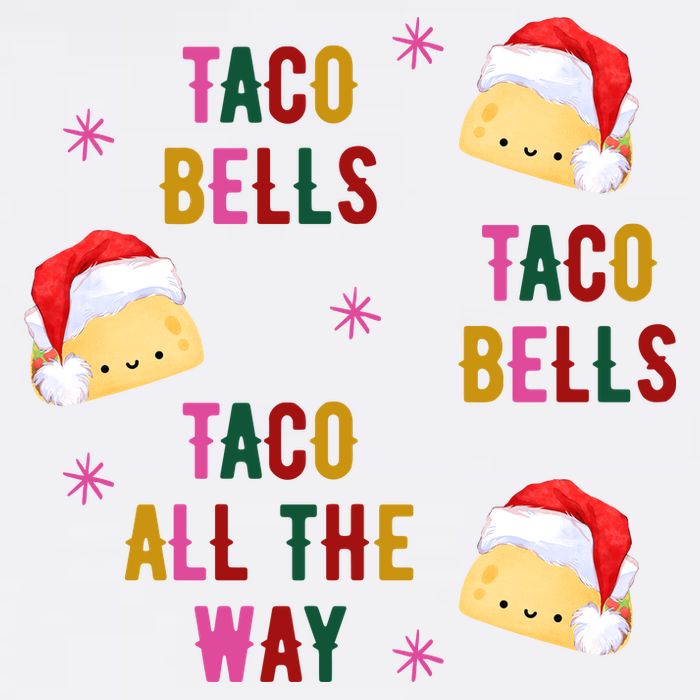Taco Bells Taco All The Way Funny Christmas Bucket Hat