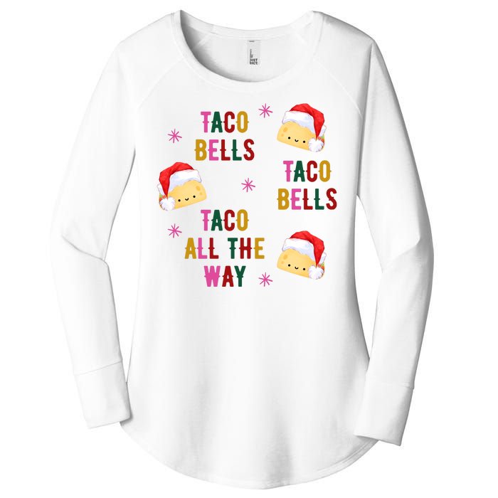 Taco Bells Taco All The Way Funny Christmas Women's Perfect Tri Tunic Long Sleeve Shirt