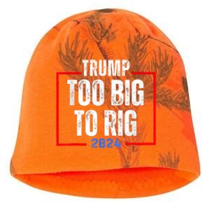 Too Big To Rig 2024 Elections Trump Saying Trump 2024 Kati - Camo Knit Beanie