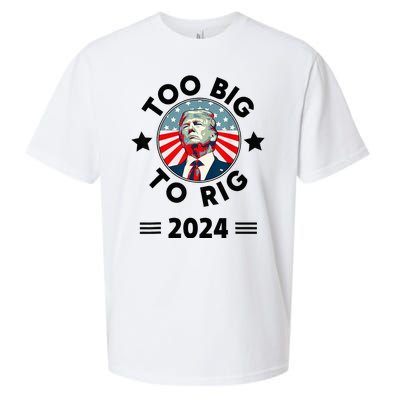 Too Big To Rig Trump 2024 Sueded Cloud Jersey T-Shirt