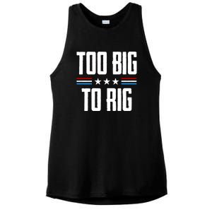 Too Big To Rig Trump 2024 Ladies PosiCharge Tri-Blend Wicking Tank