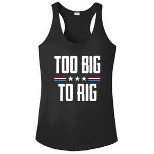 Too Big To Rig Trump 2024 Ladies PosiCharge Competitor Racerback Tank