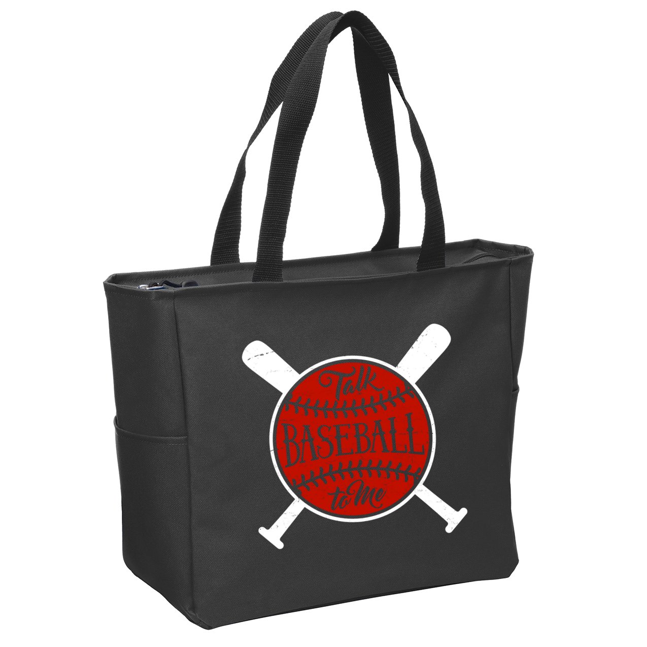 Talk Baseball To Me Zip Tote Bag
