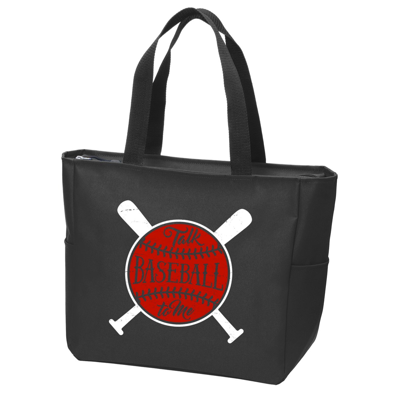 Talk Baseball To Me Zip Tote Bag