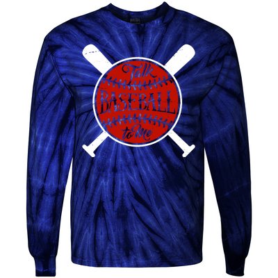 Talk Baseball To Me Tie-Dye Long Sleeve Shirt