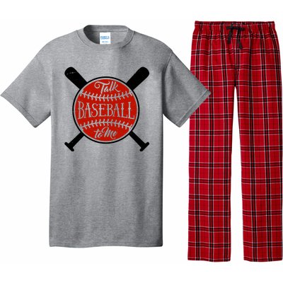 Talk Baseball To Me Pajama Set